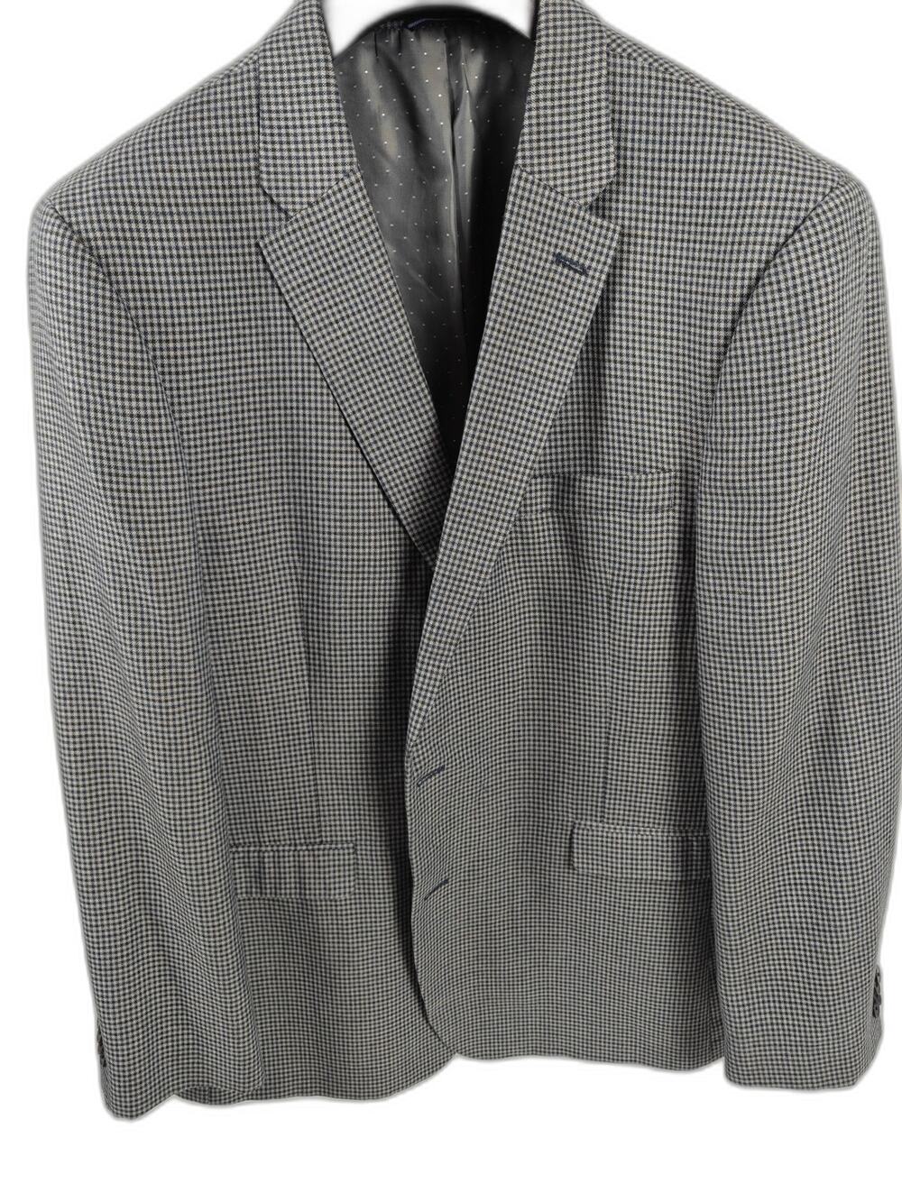Men’s Tommy Hilfiger Blazer Gray Check Size 46 Large